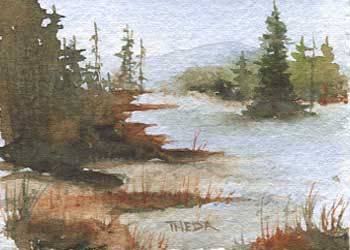"Wilderness" by Theda Neubauer-Hewuse, Mosinee WI - Watercolor - SOLD